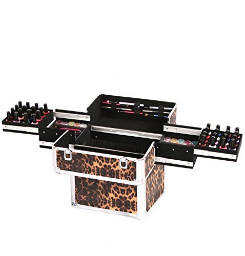 Urbanity Nail Pro Leopard Aluminium Nail Polish Storage Case