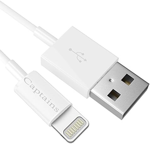 Captains iPad iOS 9 Lightning cable for Apple's iPad, iPod, iPhone 6,6S,6S Plus,6 Plus,5,5s,5c Lightning USB Charger Cable Data Sync, (TM) (1 METER, White)