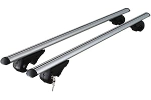 Barre auto portatutto Menabo alta qualità modello BRIO XL 135cm con serratura antifurto e portata massima di 90Kg
