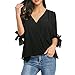 Produktbild Damen Shirt Hemden Strandbluse Tops Bluse Oberteile Kurzarm T-Stücke Spitze Taste Sommerhemd Lose Hemd Blusen Haushemd Damenmode Frauen Blusenshirt Sommerbluse Tanktops Sexy Weste (Schwarz, M)