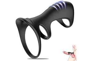 ZHER-LU WJE Ŝilićona Anillo Peņe para Hombre Impermeable Måsajèadőr Péné, Ẹyacūlaćión Retardada Hombre Ajustable Cóckrīng Suave Juĝueťeş Sěxuåleś, Portatil Anillo de