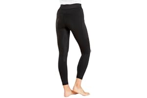 Harry Hall Classic Ladies Pull On Riding Tights with Full Silicone Seat - Two Phone Pockets - 4 Way Stretch Fabric - Deep Waistband - Soft Feel - Machine Washable