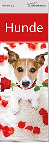Lesezeichenkalender Hunde 2020: Monatskalender mit 12 Farbfotografien