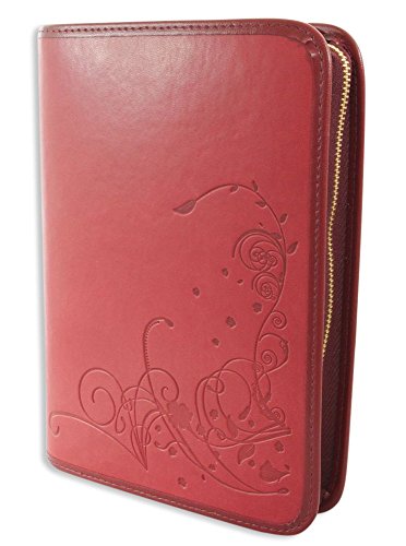 Preisvergleich Produktbild Gotteslobehülle Kunstleder rot - geprägtes Motiv 'Ranken'