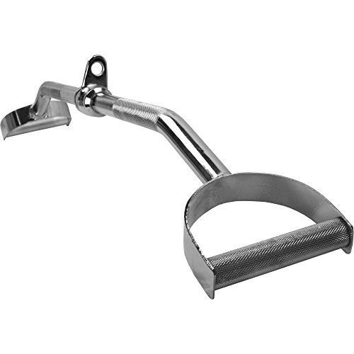 Gorilla Sports Latzuggriff gebogen Hufgriff mit Drehgelenk Chrom breiter Rudergriff für Fitness Kraftsport Rückentraining Bodybuilding - 2