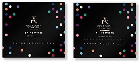 RYV Prep and Shine Wipes | Nail Wipes | Use To Cleanse, Prep and Finish (Remove Sticky Residue) For Gel Manicure | Pack Contains Enough Wipes For 60 Manicures | Salon Tested