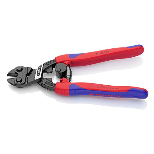 Knipex 71 12 200 CoBolt Kompakt-Bolzenschneider, Griffe mit Mehrkomponenten-Hülle, Öffnungsfeder, 200 mm - 2