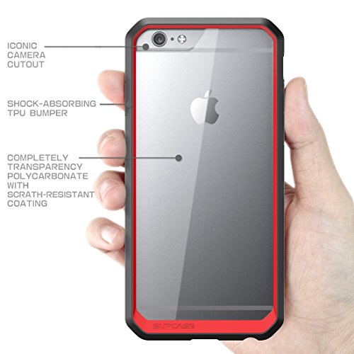 iPhone 6S Case, SUPCASE Apple iPhone 6 (2014) / iPhone 6S (2015) Case 4.7 Inch [Unicorn Beetle Series] Hybrid Bumper Cover (Frost/Red/Black)