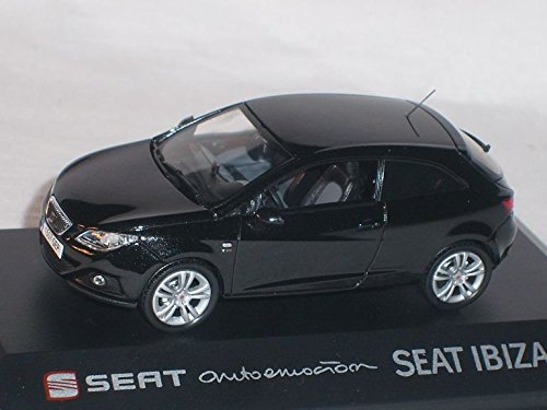 Seat ibiza Sc Ab 2008 Schwarz 3 TÜrer 6j 1/43 Modell Auto Modellauto