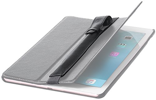 StilGut Pencil-Halter für Apple iPad Pro 9.7″ und iPad Pro 10.5″ aus echtem Leder (V2 verbesserte Variante) mit Lightning Adapter-Fach & Lasche. Stift-Halterung zur sicheren Aufbewahrung des Apple Pens, Schwarz - 7