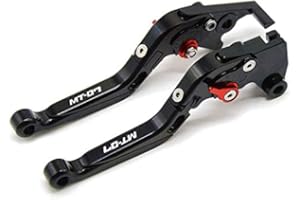 YP YuanPei Leviers d'embrayage de frein repliables Pour MT07 MT-07 FZ-07 Tracer 700 2018 2019 2020 Leviers extensibles en aluminium Accessoires moto(Noir+rouge)