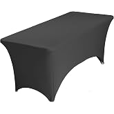 Spandex Fitted Tablecloth Stretch Wrinkle Resistant Washable Rectangle Tablecloth for Patio Wedding Banquet Vendor Stand Part
