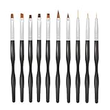 ❤️Langlebig und stilvoll zum Selbermachen: Kunststoffgriff in schwarzer Farbe mit ergonomischer Form, angenehm in der Hand, damit Sie Ihre Nagelkunst zum Selbermachen einfach, leicht und leicht transportieren können.