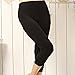 Liang Rou Maternity Elastane Adjust Waistband Cropped Leggings Color Black