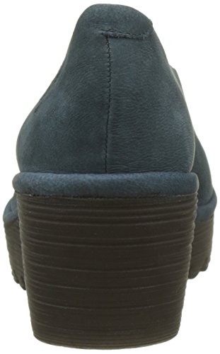 Fly London Yaz, Zapatos de tacón con Punta Cerrada para Mujer, Azul (Reef), 36 EU