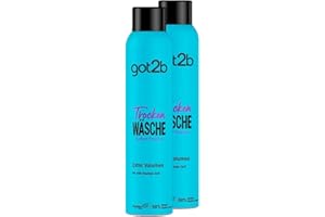 got2b Schwarzkopf Shampooing sec extra volume (2 x 200 ml), shampooing sec avec effet fraîcheur instantanée & volume boost, shampooing sec sans résidus, jusqu'à 48 h de parfum