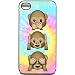 Produktbild iPhone 4/4S Handy Fall Emoji-Monkey Tie Dye Cute emojis 9 gag