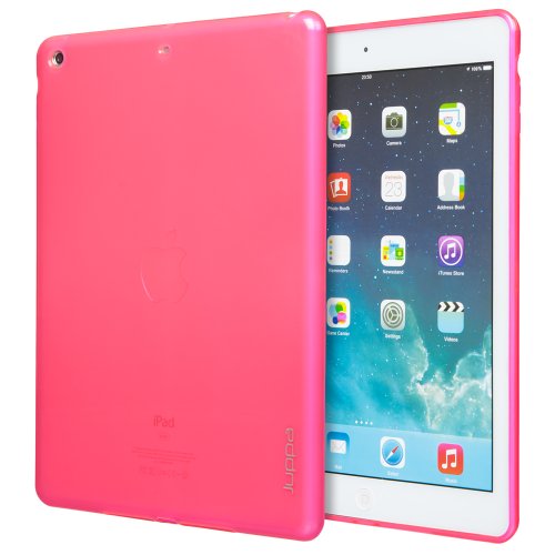 Juppa® Apple Ipad Air / Ipad 5 5th Gen 2013 TPU Silikon Tasche Hülle Schutzhülle mit LCD displayschutzfolie (Rose / Pink)