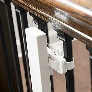 QDOS Universal Stair MOUNTING KIT for All Baby Gates - Professional Grade Safety - Universal Solution for Banister & Spindle Installation - Works with Hardware or Pressure Mount Gates | White