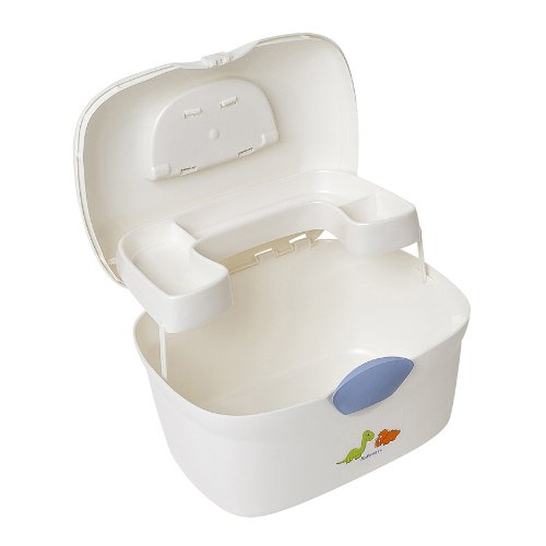Safetots Dinosaur Ergonomic Baby Box White with Blue Trim