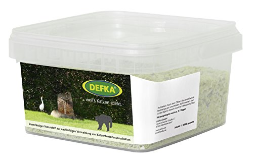 DEFKA 1,0 kg Zuverlässiger Naturstoff zur nachhaltigen Vermeidung von Katzenhinterlassenschaften - Katzenabwehr - Katzenschreck