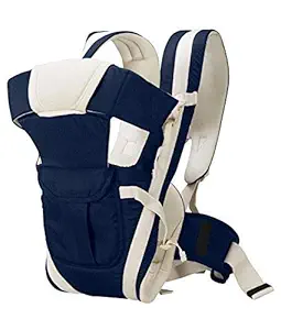 NV MART Baby Carrier Bag/Adjustable Hands Free 4 in 1 Baby/Baby sefty Belt/Child Safety Strip/Baby Sling Carrier Bag/Baby Back Carrier Bag (Dark Blue) Front Carry Facing