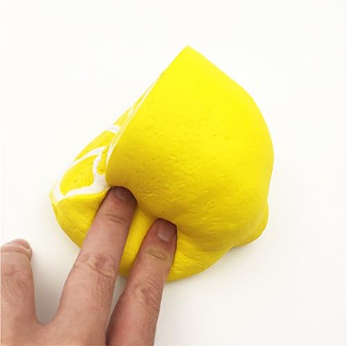 Kawaii4girl Jumbo Lemon Squishy 11cm Slow Rising Scented Soft PU Squishies Straps Charm Kawaii Pendant Bread Kids Gift Stress Relief Toy (Yellow)