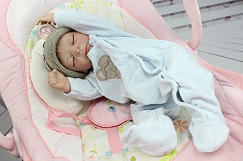 NPK Sleeping Hair Rooted Realistic Reborn Baby Boy Dolls Soft Full Vinyl 22