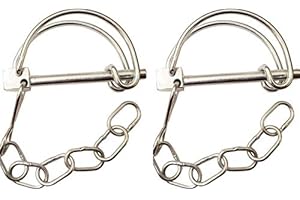HENRY KENT TRAILERS 2x Pipe Clip + Chain, 6.5mm, Fits Ifor Williams Horsebox, Trailer, Linch, Tube Clip