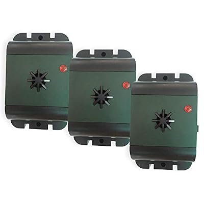 ISOTRONIC Répulsif ultrason Anti Oiseaux Pigeon Colombe pour éloigner les Animaux Nuisibles de votre Jardin sur balcon gouttière de fenêtre arbres fruitiers Lot de 3