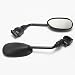 Magideal Black Motorcycle 3" Round 7/8" Handle Bar End Rearview Side Mirrors RS.750.00