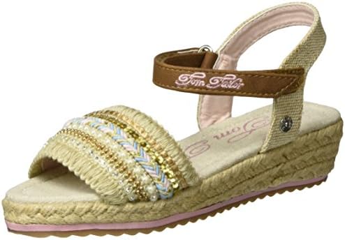 TOM TAILOR Kids Girls’ 2770203 Open Toe Sandals Beige Size: 7 UK