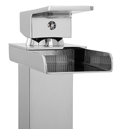 TecTake Waschtischarmatur Wasserfall Einhandmischer moderner Wasserhahn Bad Badarmaturen - 3