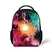 Produktbild Kids School Backpack Science Room Decor,Colorful Astronomy Pictures A Spiral Galaxy Stars Stardust, Plain Bookbag Travel Daypack