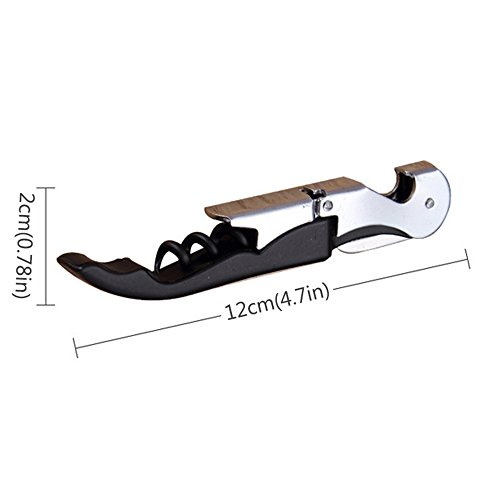 Korkenzieher Weinöffner Set of 3 ,FLYING Kellner Korkenzieher und Folienschneider für Sommeliers, Kellner und Barkeeper- Doppelte Korkenzieher - 5