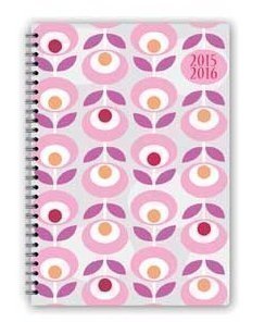 Download 2015-2016 A5 Retro Flower Mid-Year Academic Wiro Diary Week To View 3899
