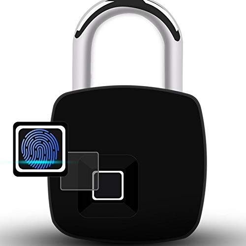 Preisvergleich Produktbild Fingerabdruckschloss, Mini Safety Smart Lock Kleiner Kofferschloss, Keyless Diebstahlsicherung für Haustür, Rucksack, Koffer, Fahrrad, Büro, Fitnessstudio