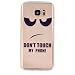 Produktbild KSHOP Schutzhülle Case Cover für Sumsung Galaxy S7 Hülle Case TPU Silikon Crystal Taschen Schale schlank Durchsichtig kratzfeste stoßdämpfende - wütend Dont Touch My Phone