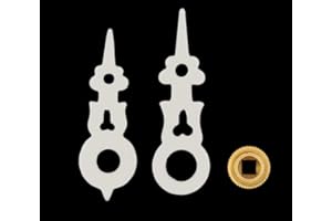 KD89 Aghi in plastica bianca, fabbricazione artigianale di qualità, per orologi a pendolo a cucù, diverse misure disponibili - con dado centrale in ottone (23/27)