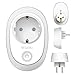 Produktbild Mini WiFi Smart Plug, ABS-Kunststoff Europäischen Standard Smart tragbar mit LED-Beleuchtung Mini Smart Socket App Fernbedienung und Timer Funktion, Ersatzstecker