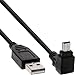 Produktbild 2x InLine 34110 USB 2.0 Mini Kabel USB Stecker auf Mini-B-Stecker 5-pin90 ° gewinkelt schwarz 1 m