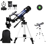 Fácil montaje para niños y principiantes, no se requieren herramientas. El mejor regalo para ayudar a fomentar el amor por la astronomía y la ciencia en los niños. Garantía de 1 año sin preocupaciones.