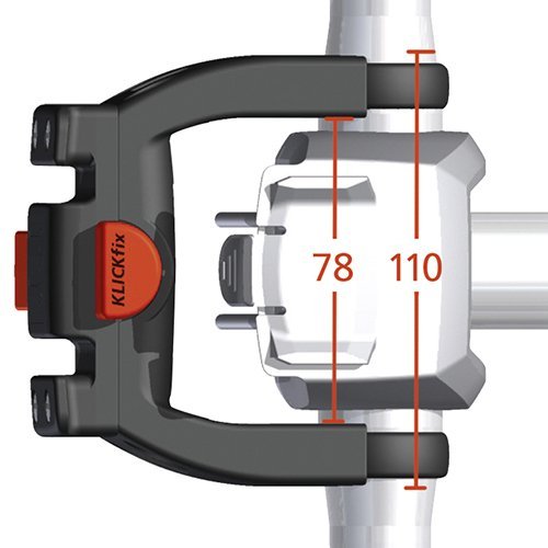Lenkeradapter E Klickfix abschließbar schwarz, komb.mit E-Bike Displays - 2