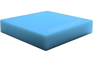 FOAM CRAFT® Blue High Density Upholstery Foam Sheets for Seat Pads & furniture renewal | Premium Quality Foam Padding for Indoor/Outdoor Sofa Bed, Bench Cushions & Chair Pads (12x12in, 1in Thick)