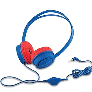 iBall Star Wired Over The Ear Headphone Without Mic (Dark Blue and Red)