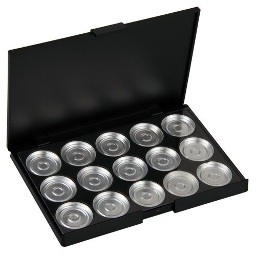 SODIAL (R) Schminken Aluminium Pfannen mit 15 Stueck Leeren Lidschatten-Paletten - 4
