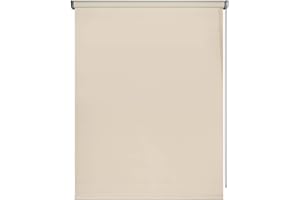 Tende a rullo per interni oscuranti a vetro finestra Tenda oscurante da interno per finestre e porte Avvolgibile termica isolante Protezione solare Montaggio a incastro STORESDECO 140x250 cm Beige