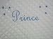Baby Boy Prince Embroidery Shawl, Babies Acrylic Shawl (120cm x 120cm) (White)
