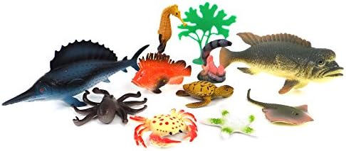 Partner Jouet A0904608 Animal Figurines - Sea Creatures (Pack of 10)