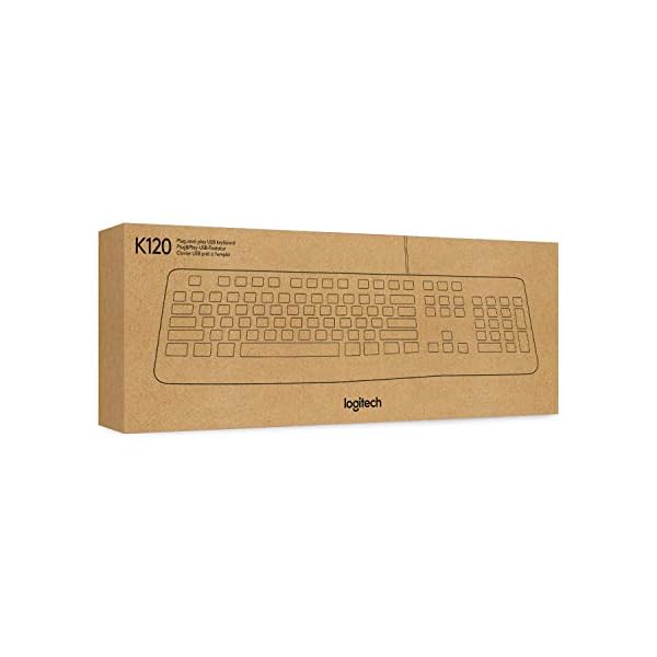 Logitech K120 Teclado con Cable Business para Windows, Tamaño Normal, Resistante a Líquido, Barra Espaciadora Curvada… - Image 4